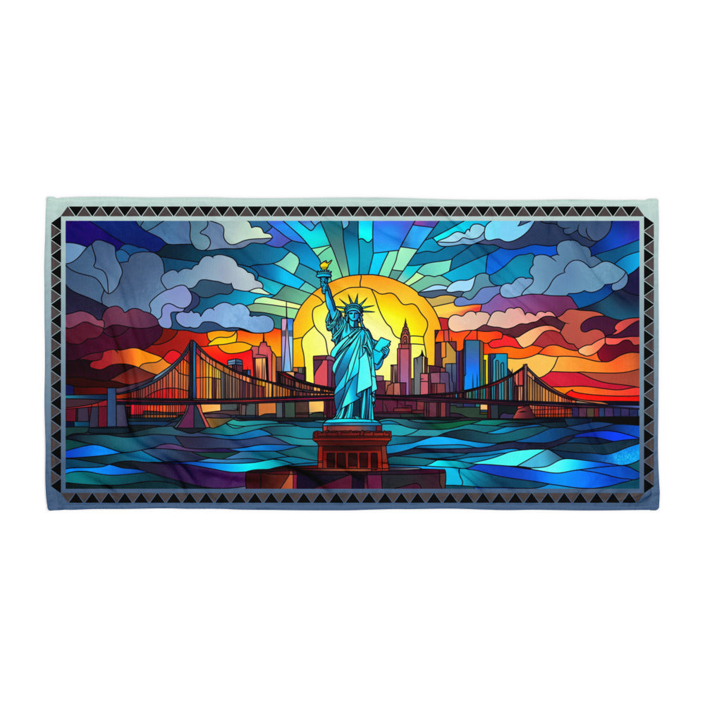 Land of Liberty | Color in Motion Geometric Beach Towel (30x60)