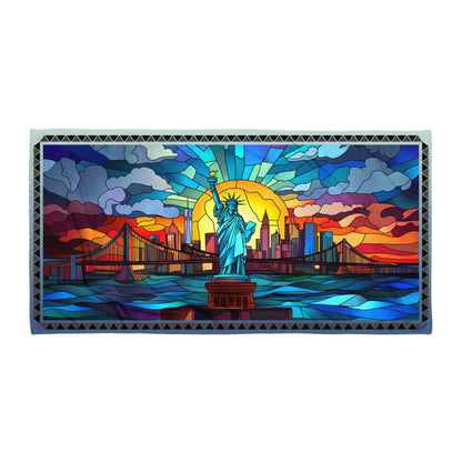 Land of Liberty | Color in Motion Geometric Beach Towel (30x60)