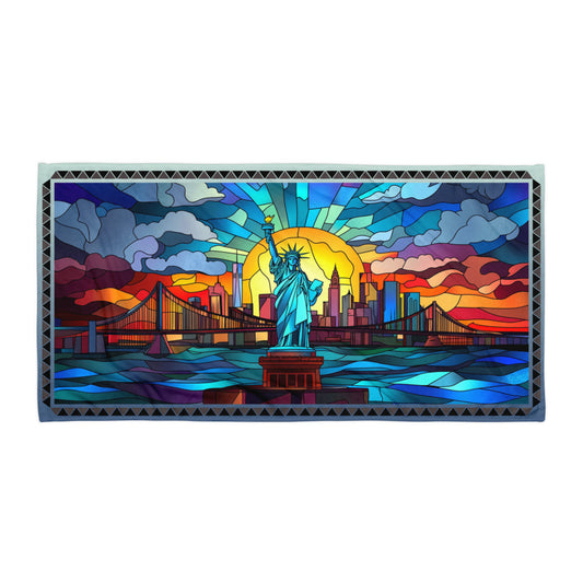 Land of Liberty | Color in Motion Geometric Beach Towel (30x60)